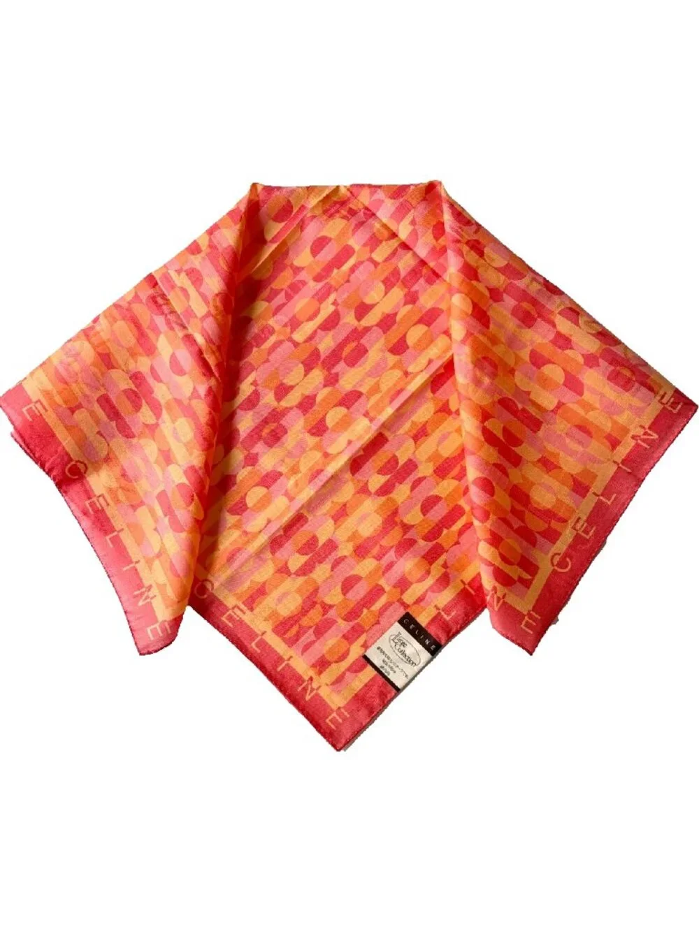 NWT Vintage CELINE Paris Geometric Cotton Scarf